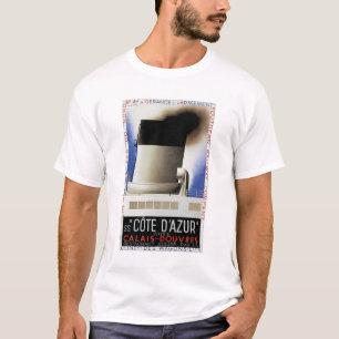 T-shirt d'affiche de ferry de la Manche de Cote
