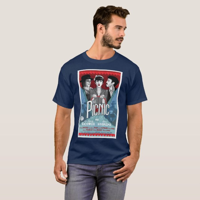 T-shirt d'affiche de pique-nique (Devant entier)