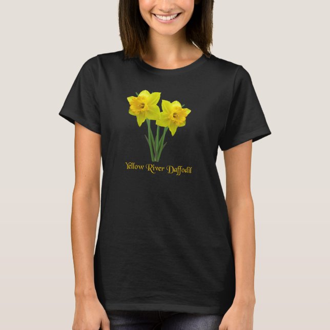 T-shirt Daffodil Jaune Fleuve Daffodiles Fleur Botanique (Devant)