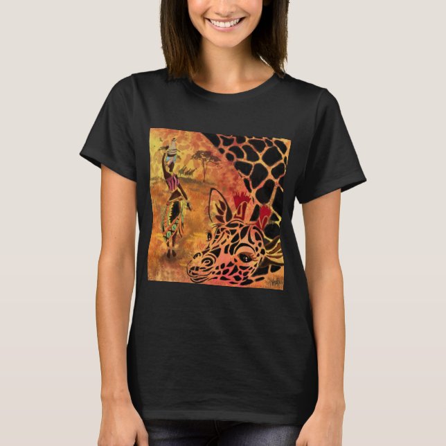 T-shirt d'African Giraffe (Devant)