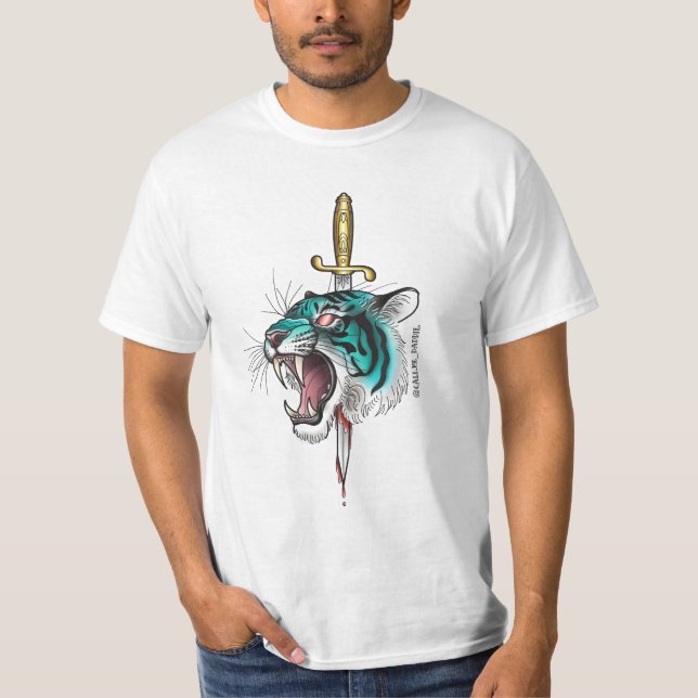 T-shirt Dagger de tatouage, T-shitt personnalisé (Devant)