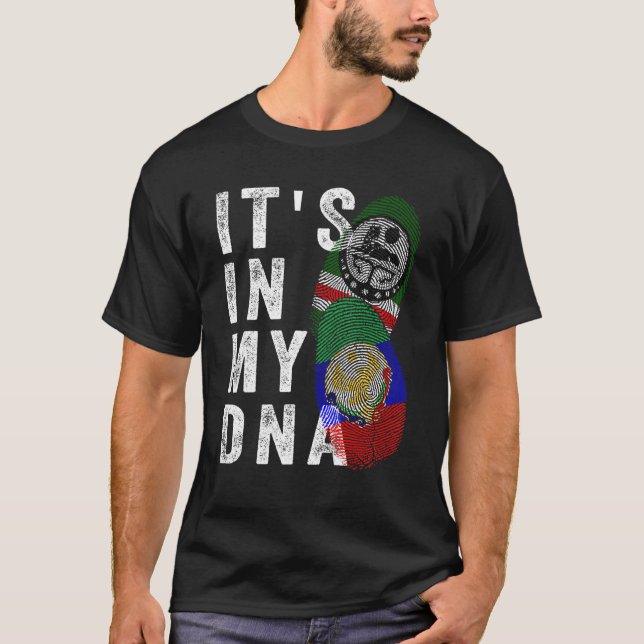T-shirt Daghestan drapeau tchétchène C'est dans mon ADN (Devant)