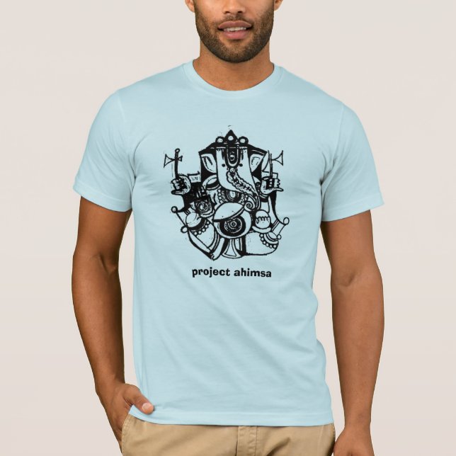 T-shirt d'Ahimsa de projet (Devant)