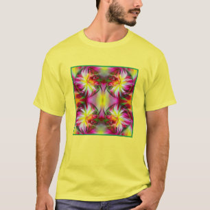 T-shirt Dahlia Fleur Floral Art Abstrait