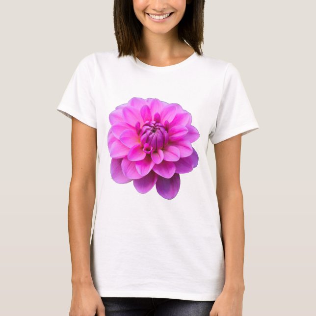T-shirt Dahlia rose (isolé) (Devant)