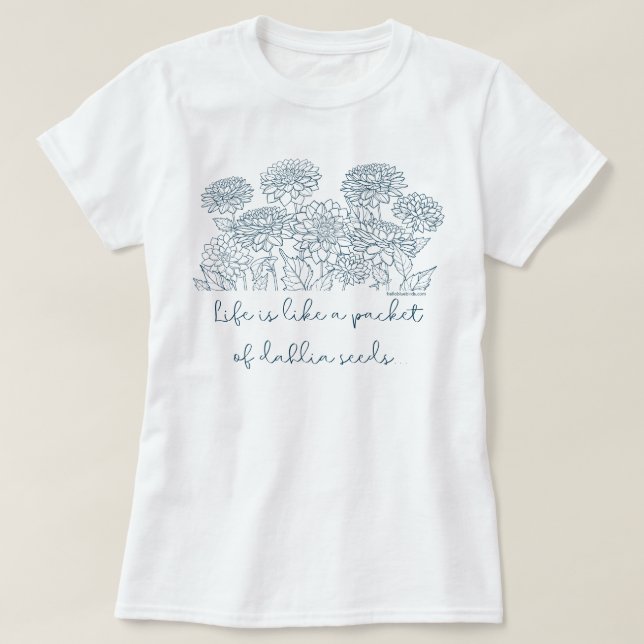 T-shirt Dahlia Seeds - Cadeaux pour les amoureux d (Design devant)