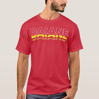 T-shirt Daiane Prénom Drôle Vintage Coucher de soleil Daia