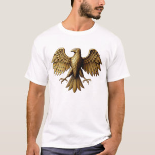 T-shirt d'aigle doré Graphe d'oiseaux majestueux