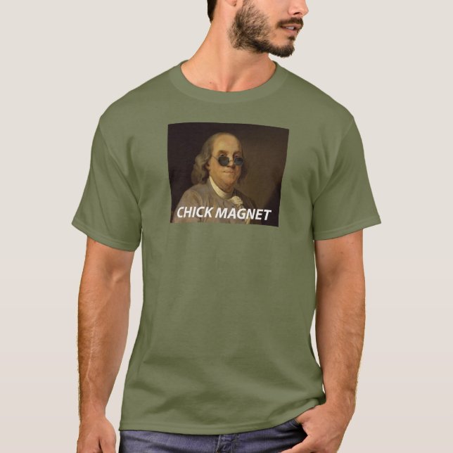 T-shirt d'aimant de poussin de Benjamin Franklin (Devant)