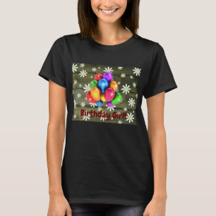 T-shirt Daisers Rustic Barn Board Balloons de fête Anniver