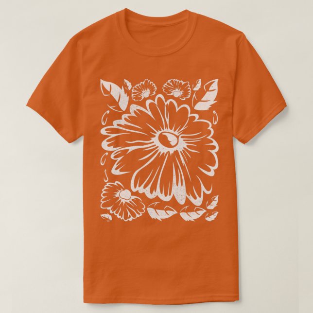 T-shirt Daisy Botanical Nature Gardener Floral Daisy Flo (Design devant)