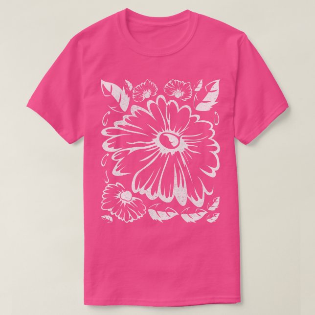 T-shirt Daisy Botanical Nature Gardener Floral Daisy Flo (Design devant)