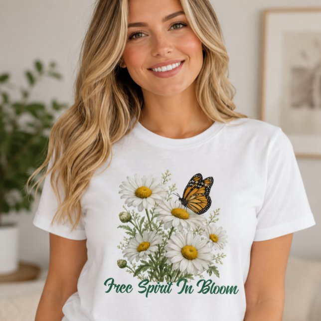 T-shirt Daisy & Butterfly Bloom (Créateur téléchargé)