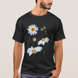 T-shirt Daisy Flower Motif For Botanical Sketch Floral