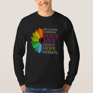 T-shirt Daisy Peace Love Égalité Diversité Droits humains