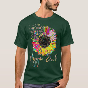T-shirt Daisy Peace Sign LOVE Hippie Soul Flower Lovers 60