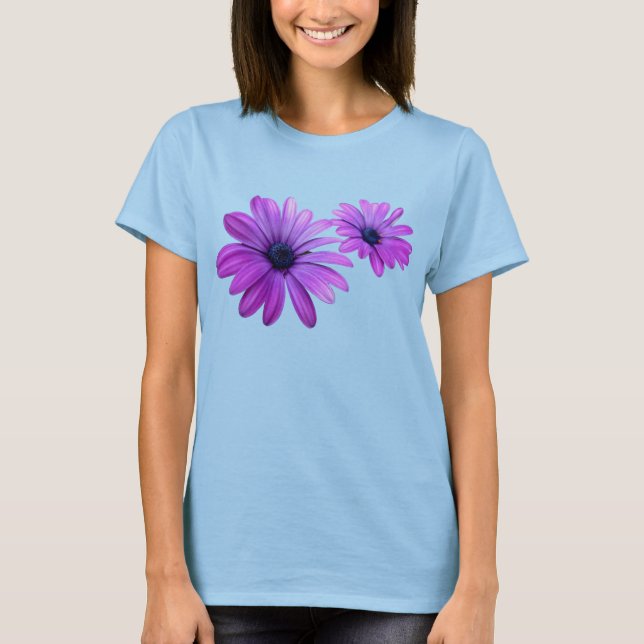 T-shirt Daisy pour femmes Chemise à Fleur pourpre  (Devant)