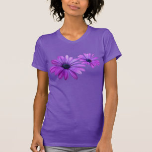 T-shirt Daisy pour femmes Chemises à Fleurs Violet