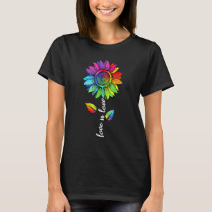 T-shirt Daisy Sunflower Lgbt Rainbow Love Is Love Gay Lesb