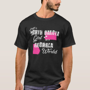 T-shirt Dakota du Nord Juste une fille du Dakota du Nord d