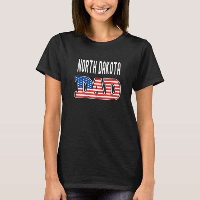 T-shirt Dakota du Nord Papa États-Unis Hommes Dakota du No (Devant)