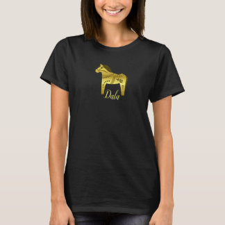 T-shirt Dala doré or cheval folk suédois