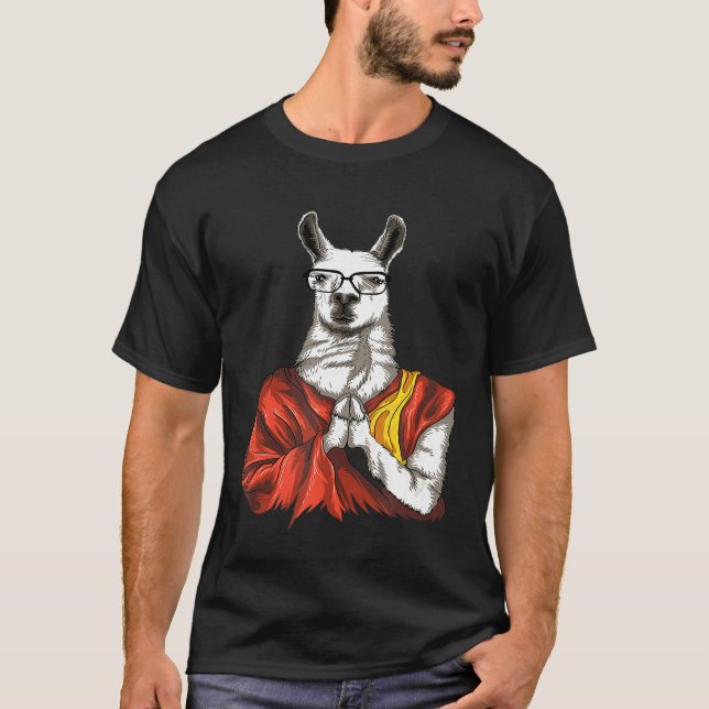 T-shirt Dalai Lama Dali Llama  Méditation (Devant)