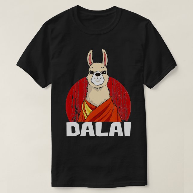 T-shirt Dalai Lama Llama (Design devant)