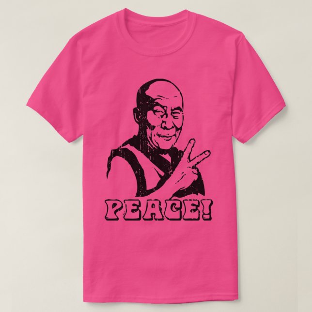 T-shirt Dalaï Lama Peace Sign (Design devant)