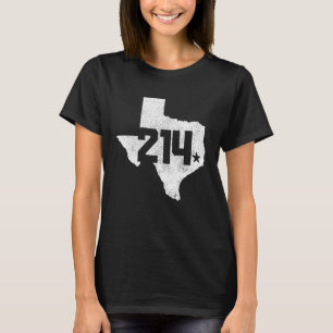 T-shirt Dallas Comté 214 Indicatif régional Texas State Ma