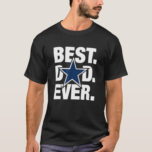 T-shirt Dallas Fan Meilleur papa Jamais Football Amour Pèr (Devant)