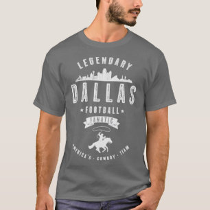 T-shirt Dallas Football Fanatic Vintage White Text