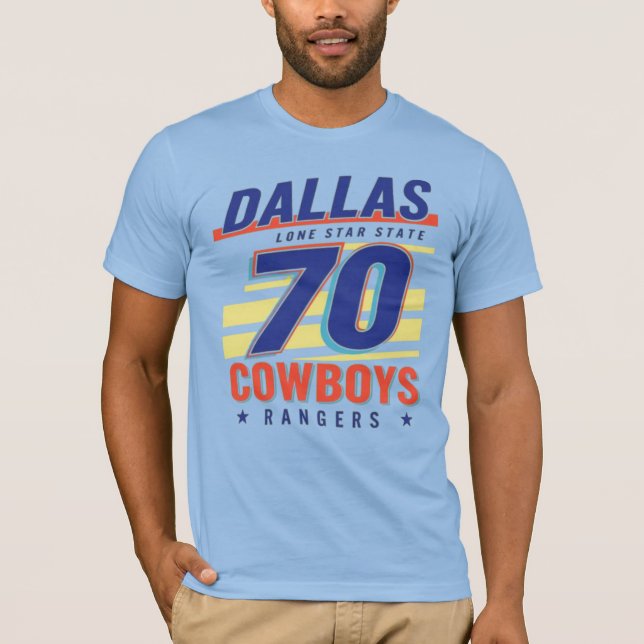 T-shirt Dallas Retro Number Graphic  (Devant)