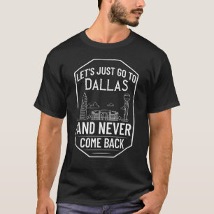 T-shirt Dallas Texas City Skyline Map Voyage 1