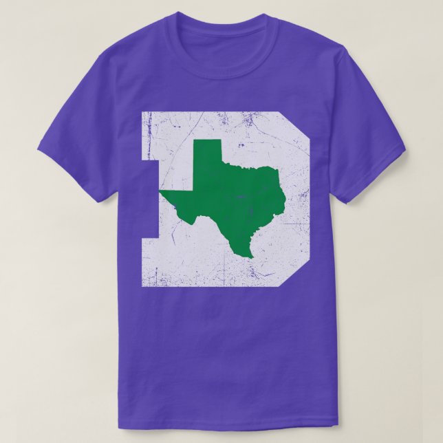 T-shirt Dallas Texas D basketball Bleu (Design devant)