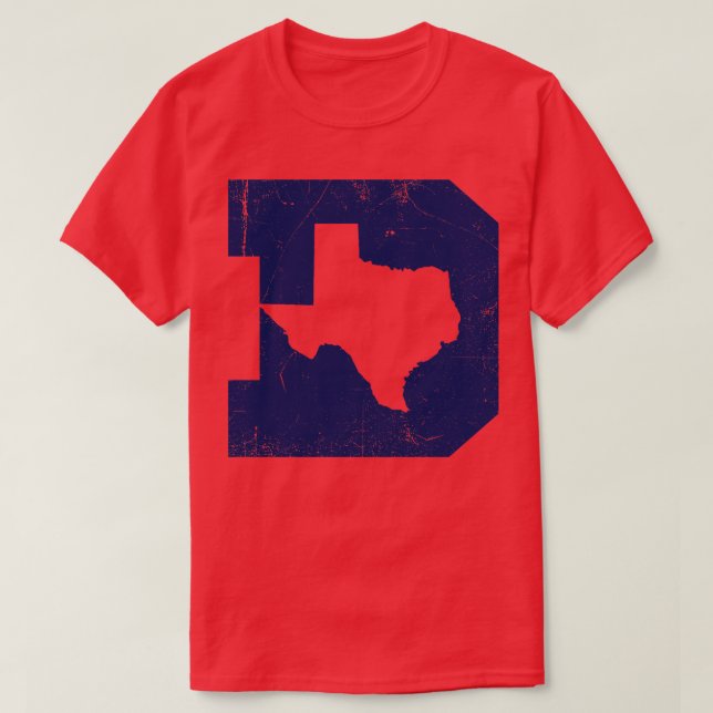 T-shirt Dallas Texas D White (Design devant)