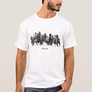 T-shirt Dallas Texas Skyline BW