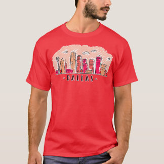 T-shirt Dallas Texas Skyline DFW TX City 4