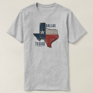 T-shirt Dallas Texas State Map Indicateur