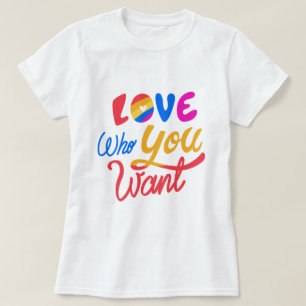T-shirt d'allié LGBTQ de couleur arc-en-ciel 'Aime