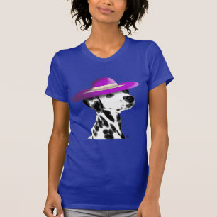 T-shirt Dalmate avec le casquette débordé large pourpre