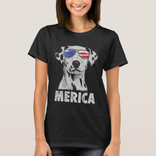 T-shirt Dalmatian 4 juillet Merica Hommes Drapeau Américai