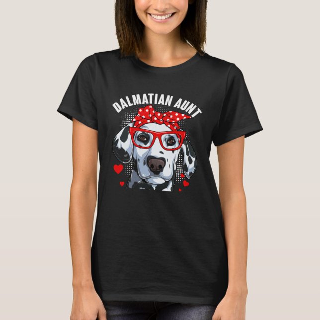T-shirt Dalmatian Aunt Dog  Family Matching Mother s Day W (Devant)