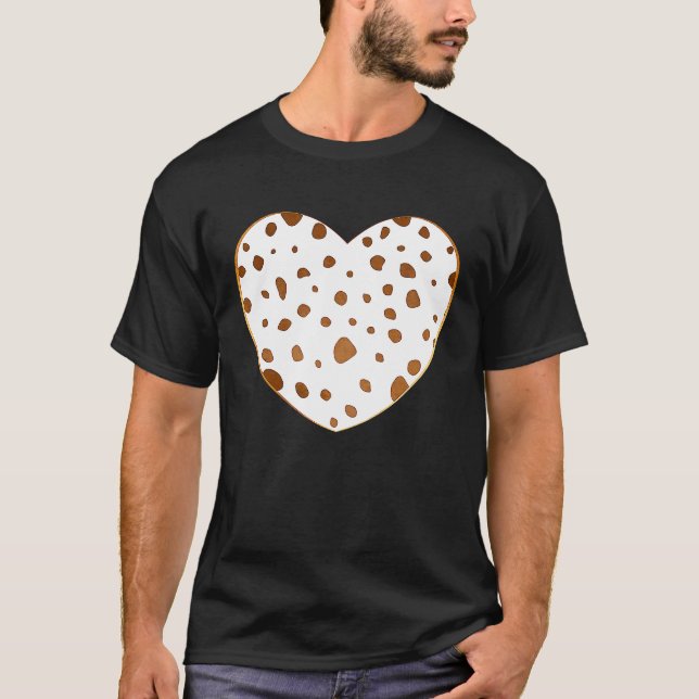 T-shirt Dalmatian Spotted Heart Nice Graphic for (Devant)