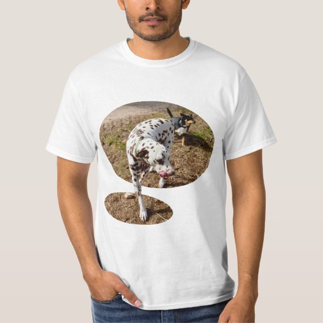 T-shirt Dalmatie Brown Et Blanche, (Devant)