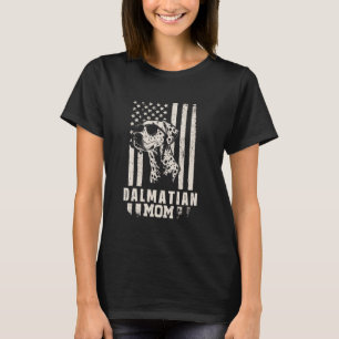 T-shirt Dalmatie Chien Maman Drapeau américain Cadeaux pou
