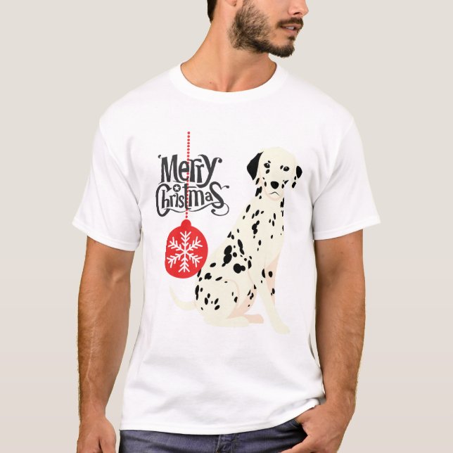 T-shirt Dalmatie de Noël (Devant)