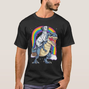 T-shirt Dalmatie équitation Dinosaur T rex Cadeaux Garçons