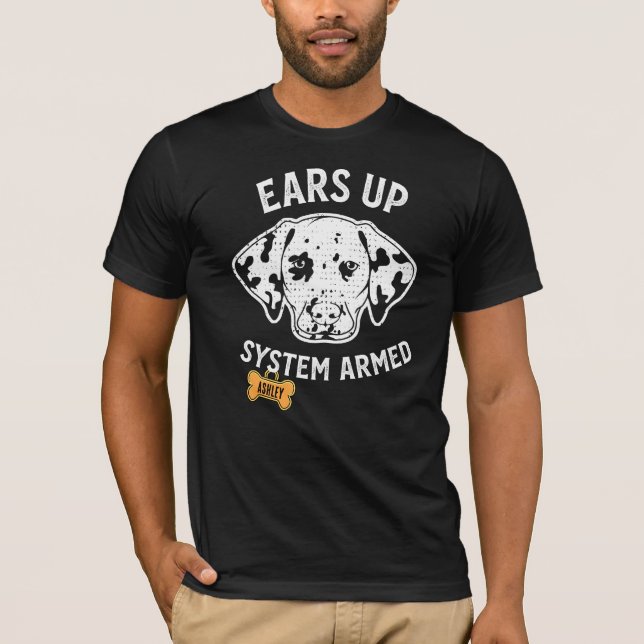 T-shirt Dalmatie Grand chien armé (Devant)