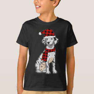 T-shirt Dalmatien Buffalo Plaid Dalmation Amoureux des chi